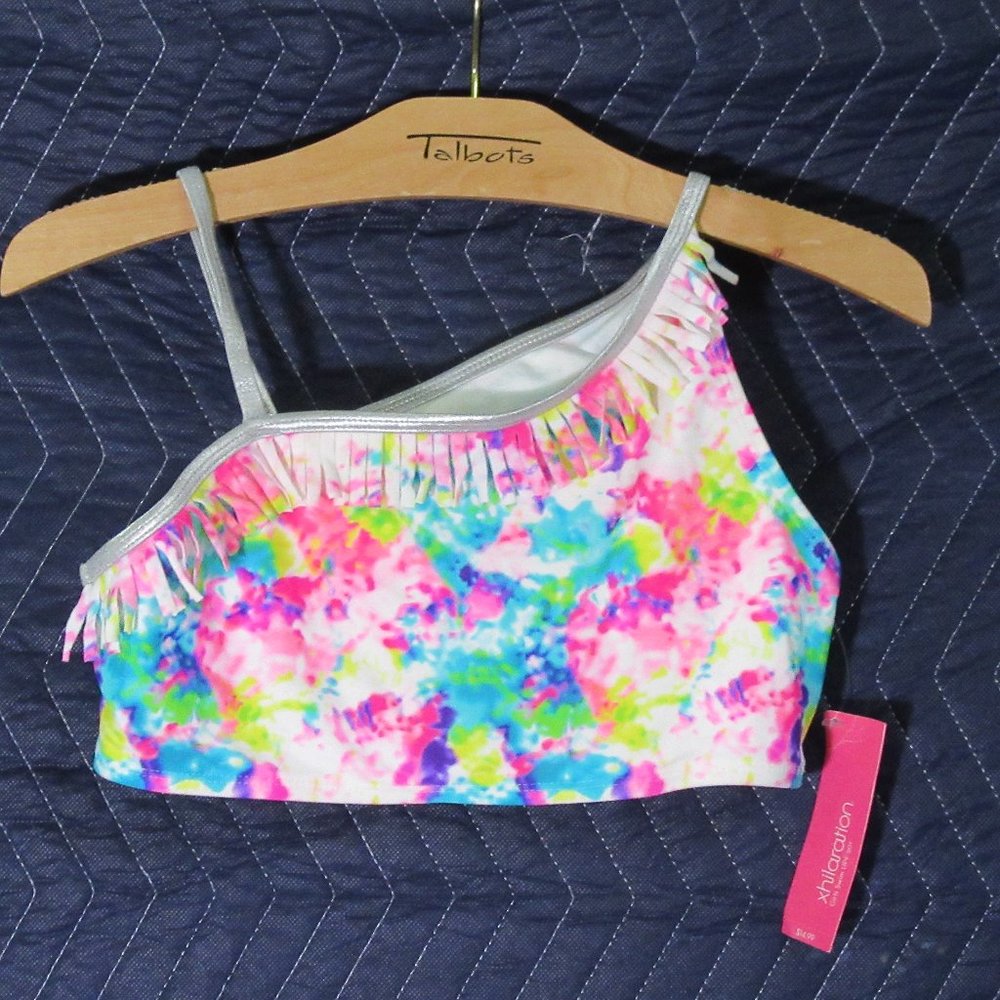 NEW Girl's Xhilaration Tie Die Swim Bikini Top